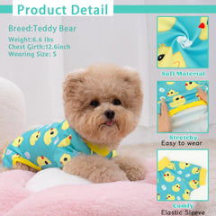 XPUDAC pijamas para perro con dibujos animados, diseño divertido para vestir en casa.