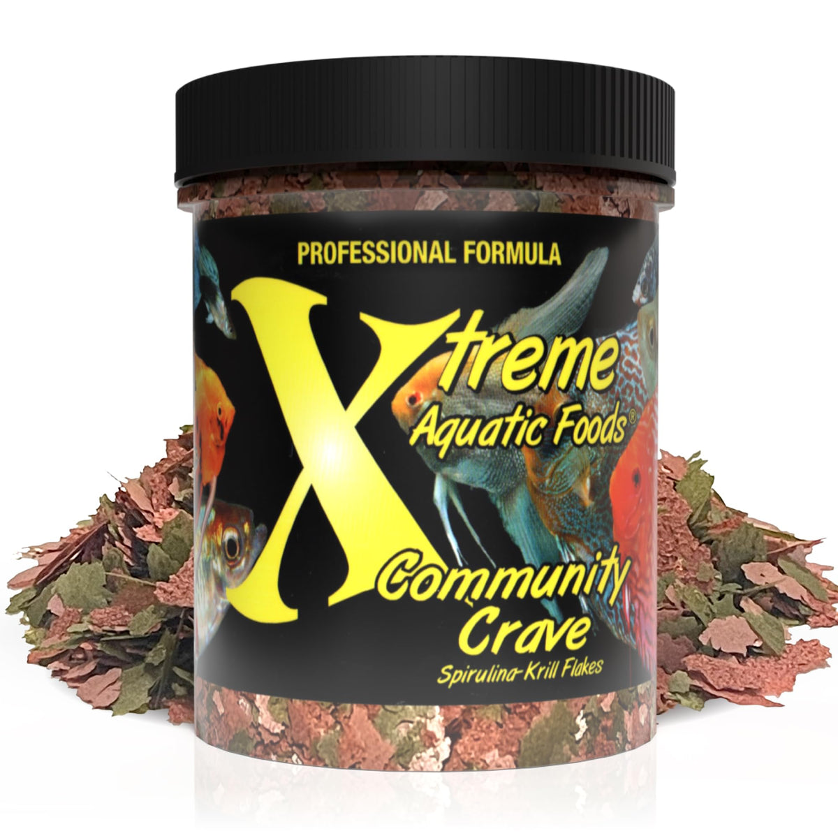 Xtreme Community Crave Copos espirulina-kril para colores más vivos en los peces.