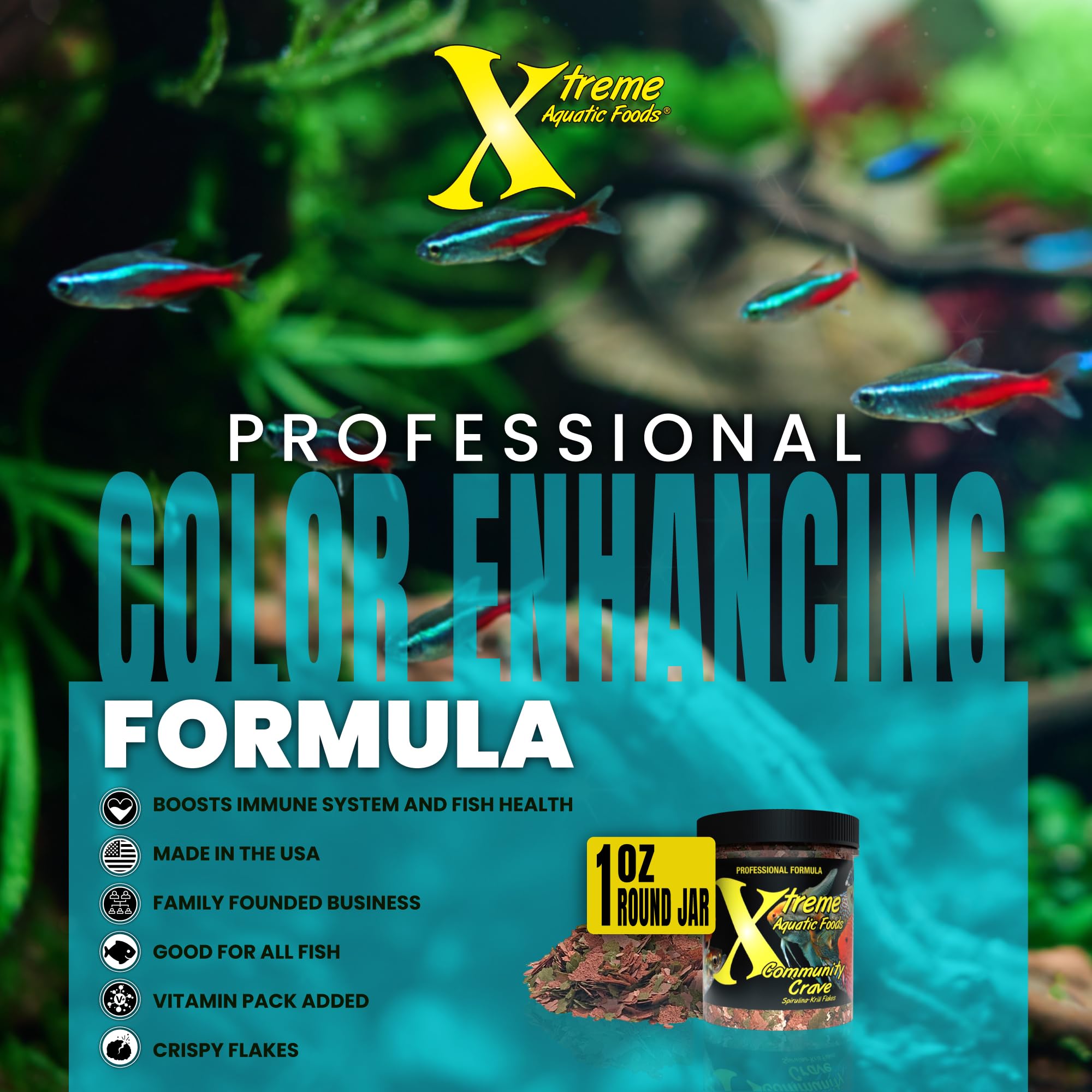 Xtreme Aquatic Foods Comunidad Crave: dispersión fácil para copos que no ensucian el agua