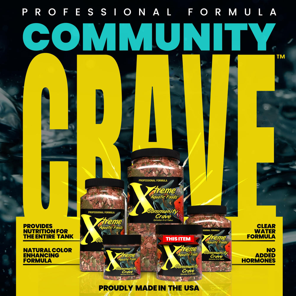 Xtreme Community Crave Copos dispersándose para agua clara tras la alimentación.