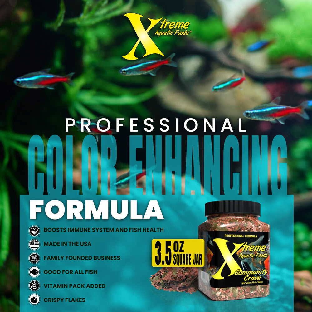 Xtreme Aquatic Foods hecho en EE. UU. garantiza calidad en cada copo.