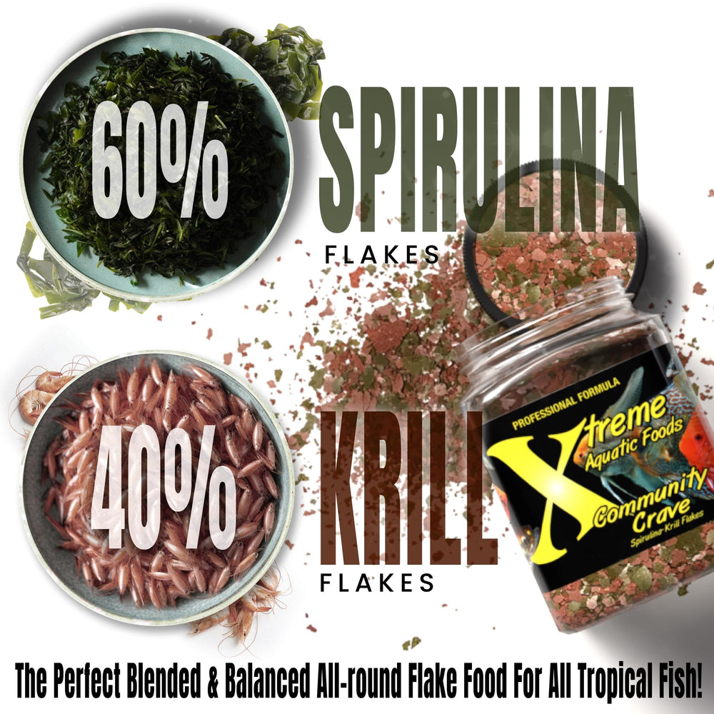 Xtreme Aquatic Foods superalimento spirulina-krill para salud general de los peces.