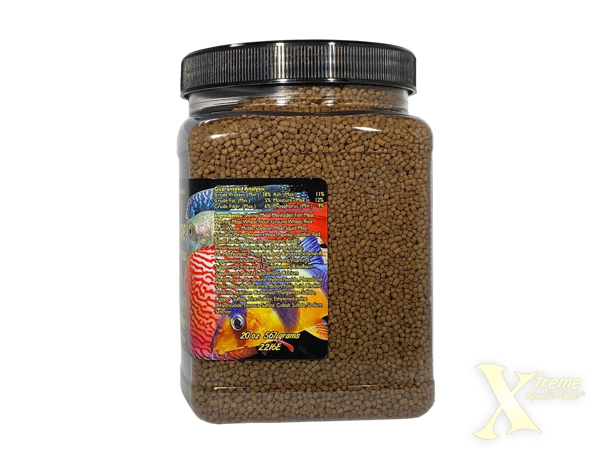 Pellets de hundido lento de Xtreme Peewee en acuario