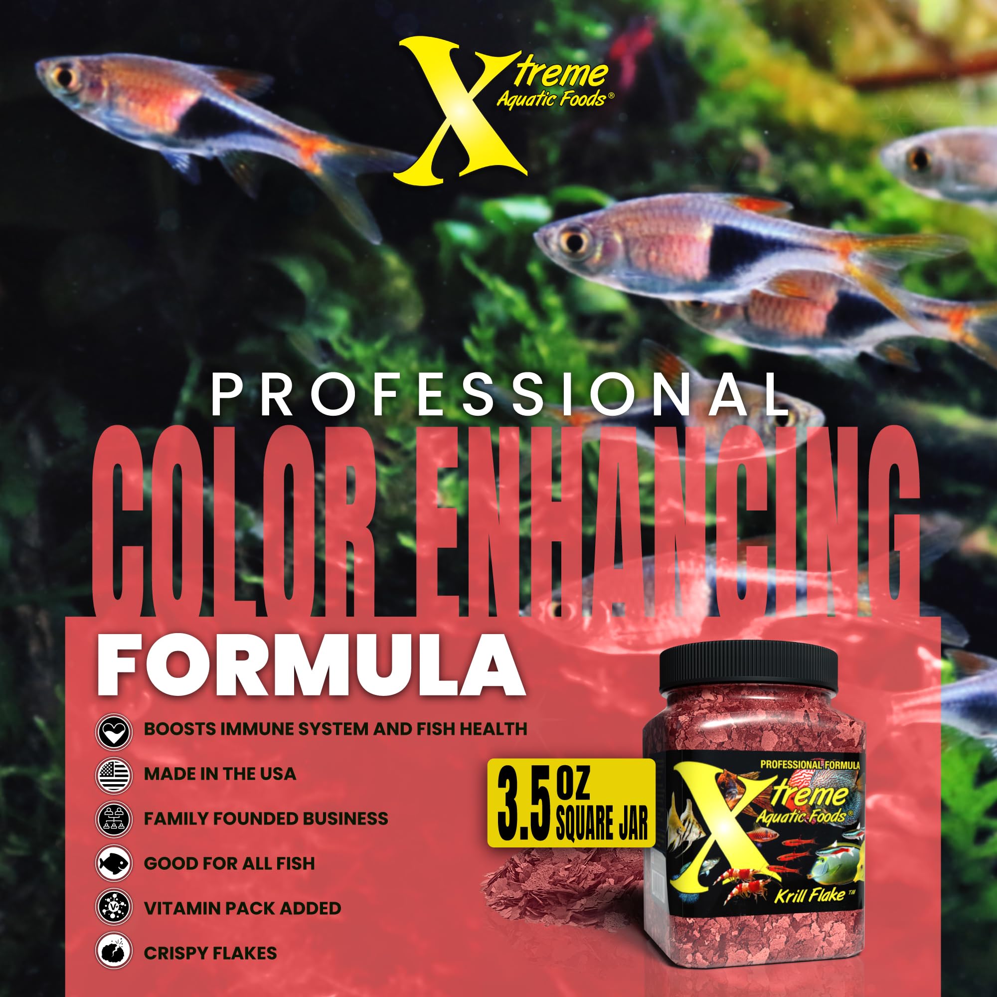 Xtreme Krill Flakes: soporte digestivo con copos finos y fáciles de digerir.