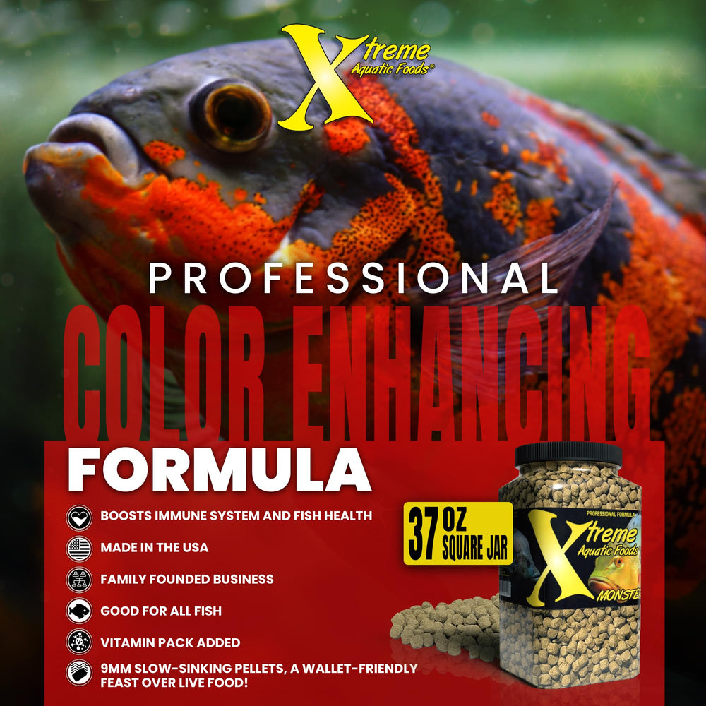 Xtreme Monster Pellets sin hormonas, opción práctica frente a peces comedores grandes.