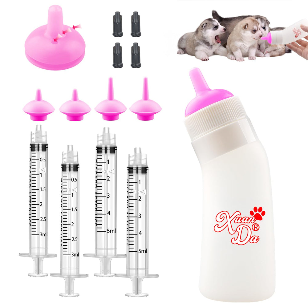 Tetina Xuanda de silicona rosa, suave para alimentar cachorros
