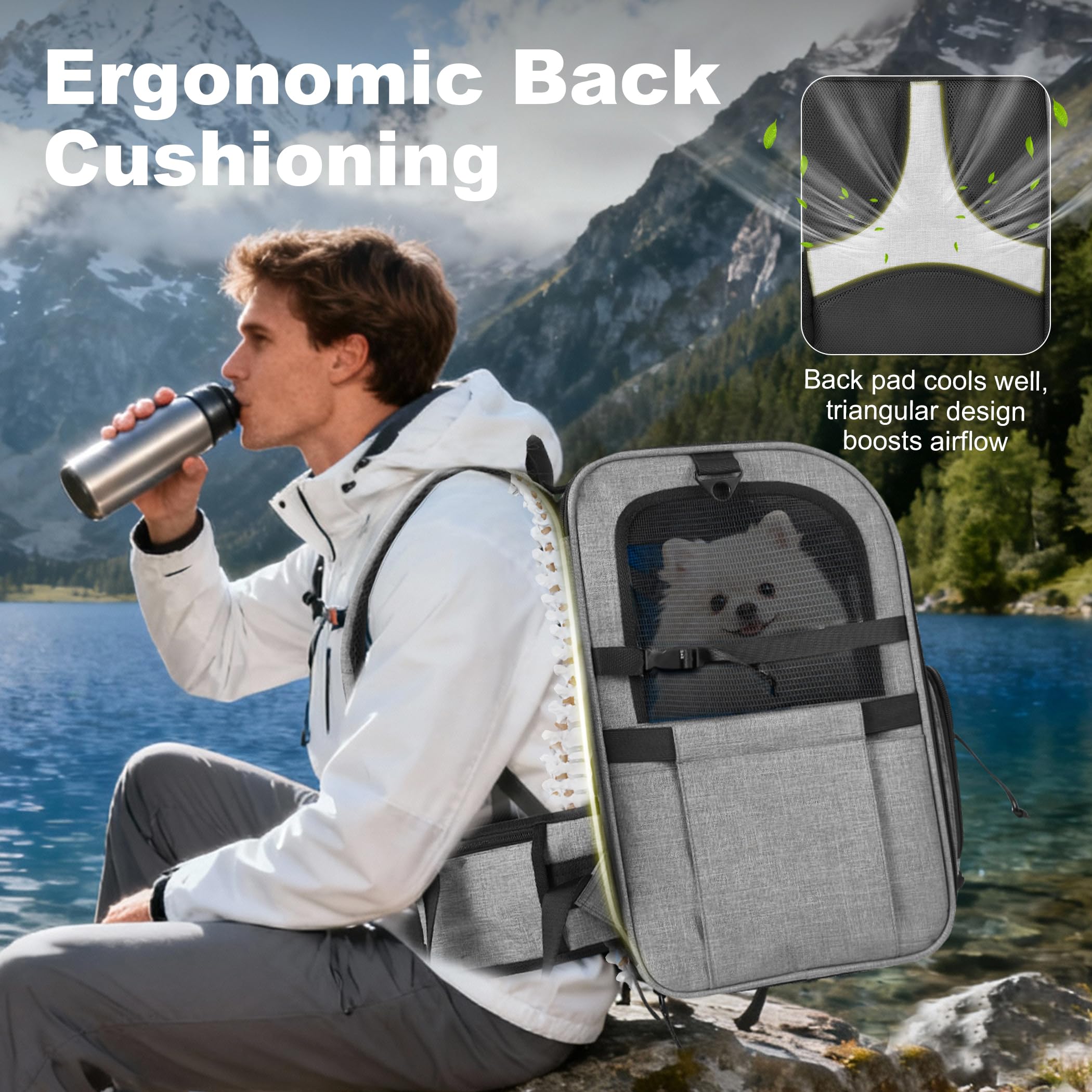 XUVIRA Mochila portadora con tela Oxford duradera para aventuras al aire libre.