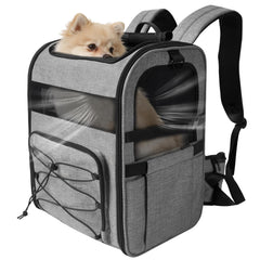 XUVIRA Mochila portadora para perros con malla transpirable para paseos frescos.