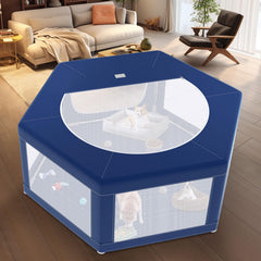XVISHX corral hexagonal 45x45, tubos de acero robustos para mayor durabilidad