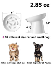 Tazón cerámico elevado de Y YHY para gatos, postura cómoda durante la comida.