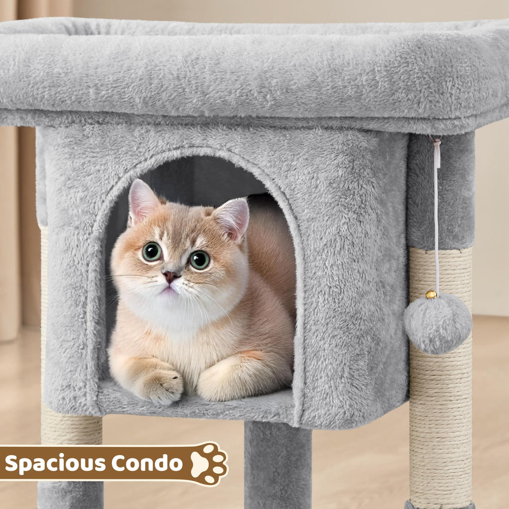 Yaheetech Árbol Gatos: soporte ligero y diseño moderno para cualquier salón.