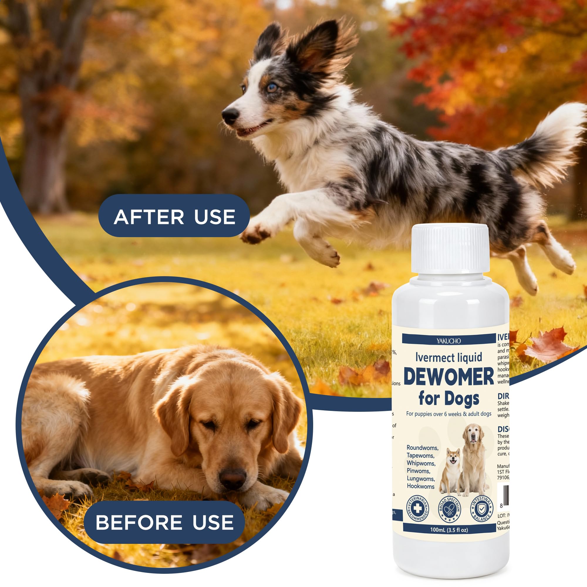 Yakucho Lvermect ayuda a mantener el equilibrio digestivo en perros.