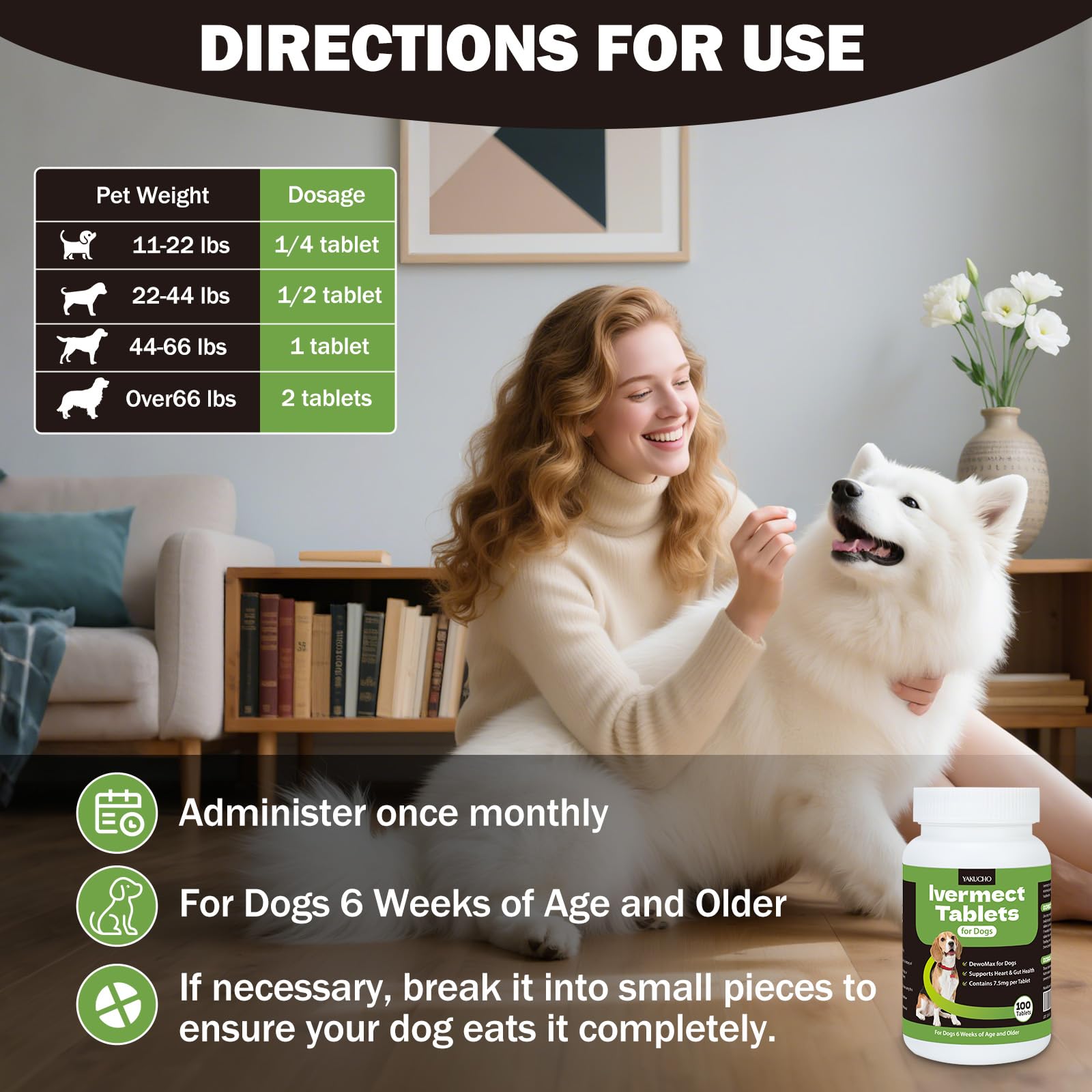 Yakucho lvermect, soporte inmunitario y digestivo para perros.