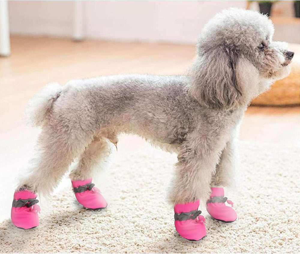 YAODHAOD botines rosa, tamaño 7 ideal para perros pequeños.