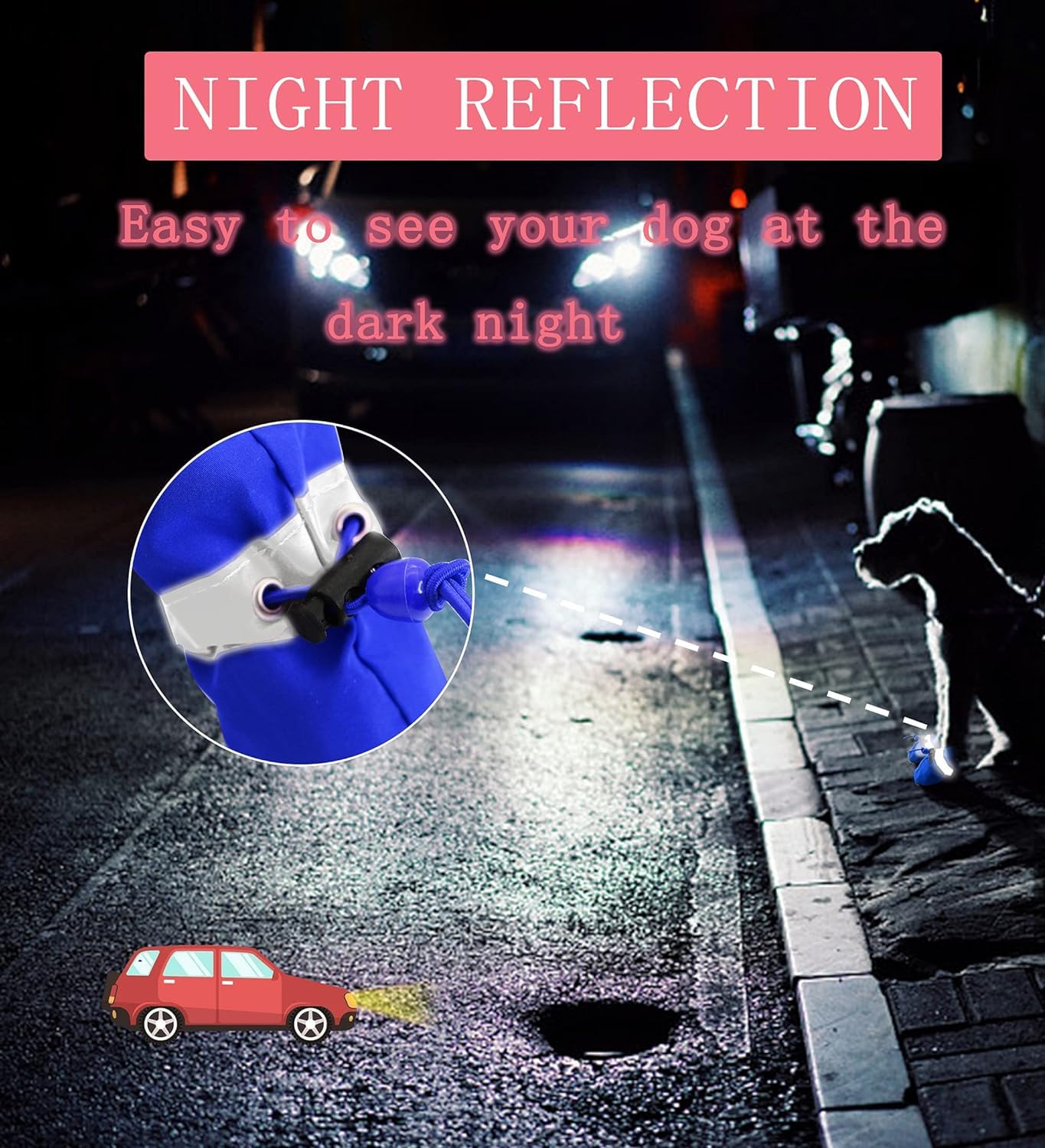 Cinta-reflectante-360 de YAODHAOD, mejora la visibilidad nocturna.