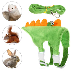 Arnés YBEATY con dinosaurio verde, diseño llamativo.