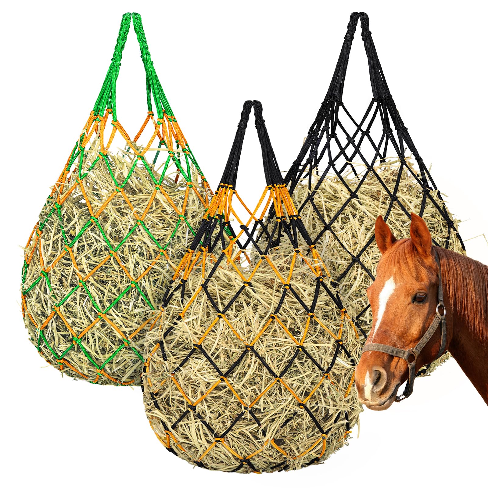 YedsIntu bolsas de heno colgantes para caballos reducen desperdicios