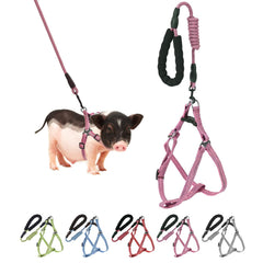 YeeBeny Mini Arnés para cerdito con ajuste seguro para caminar cómodo.