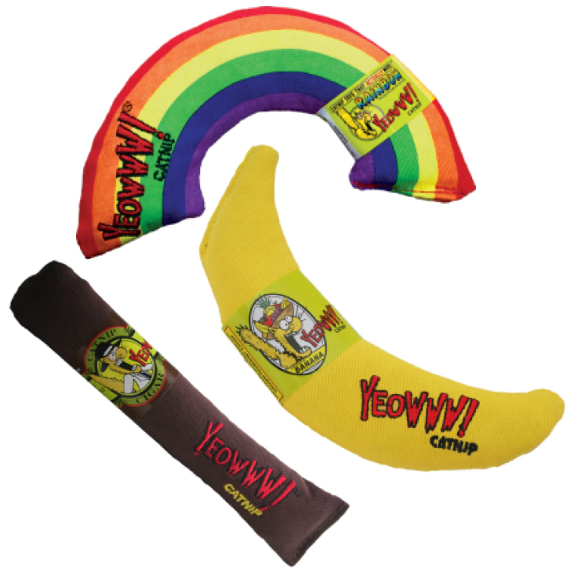 YEOWWW! banana de hierba gatera para horas de entretenimiento