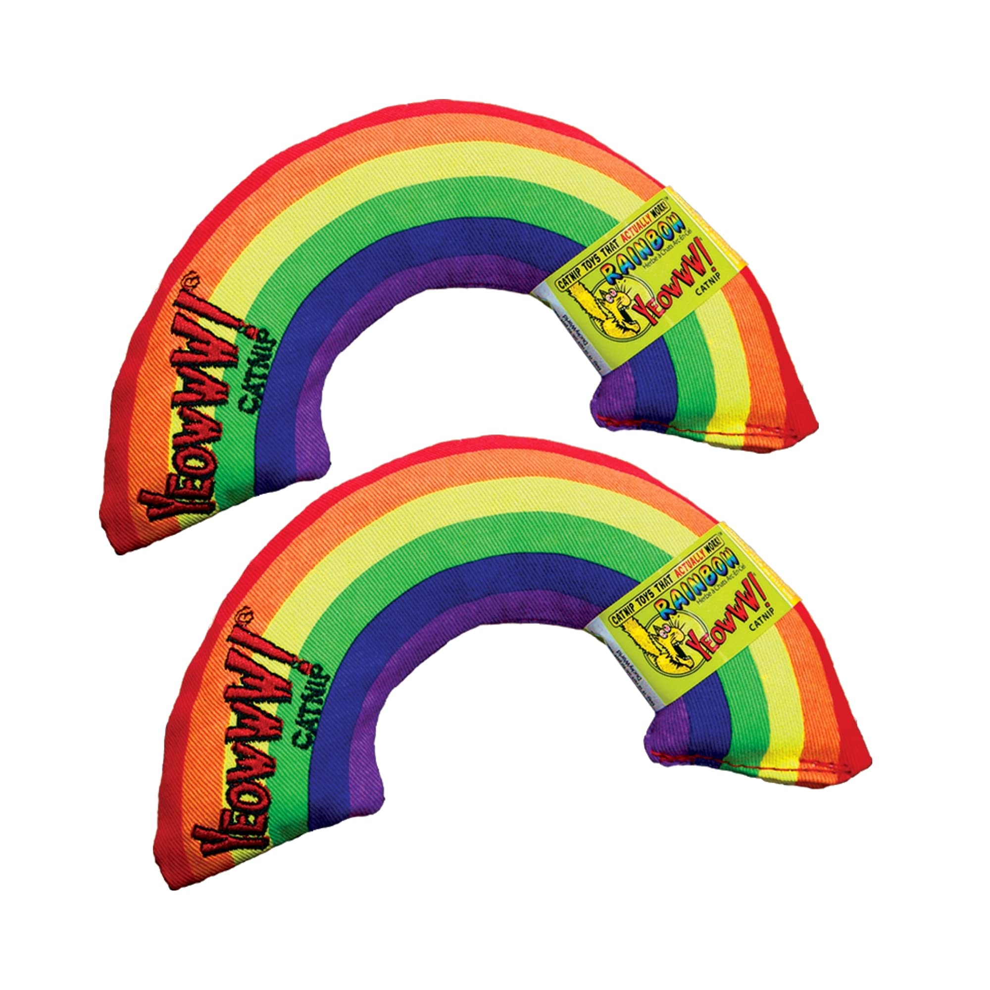 Yeowww! Juguete gatera arcoíris de 6 pulgadas para juego activo.