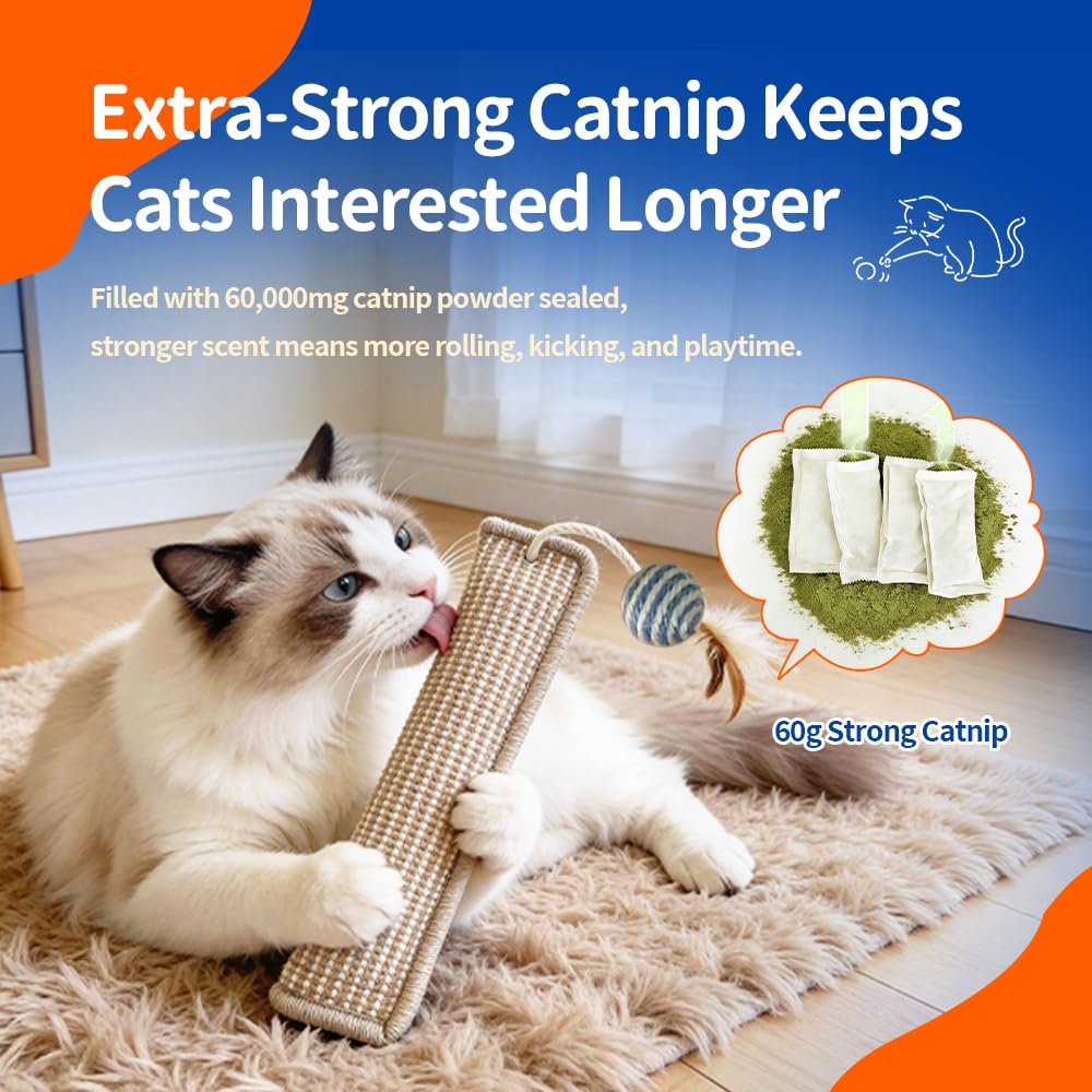 Yesibeike Hierba Gatera 60 g Llenado, aroma atractivo para tu gato.