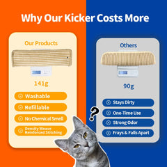 Yesibeike Kicker Funda de Sisal Lavable, limpieza fácil para uso diario.