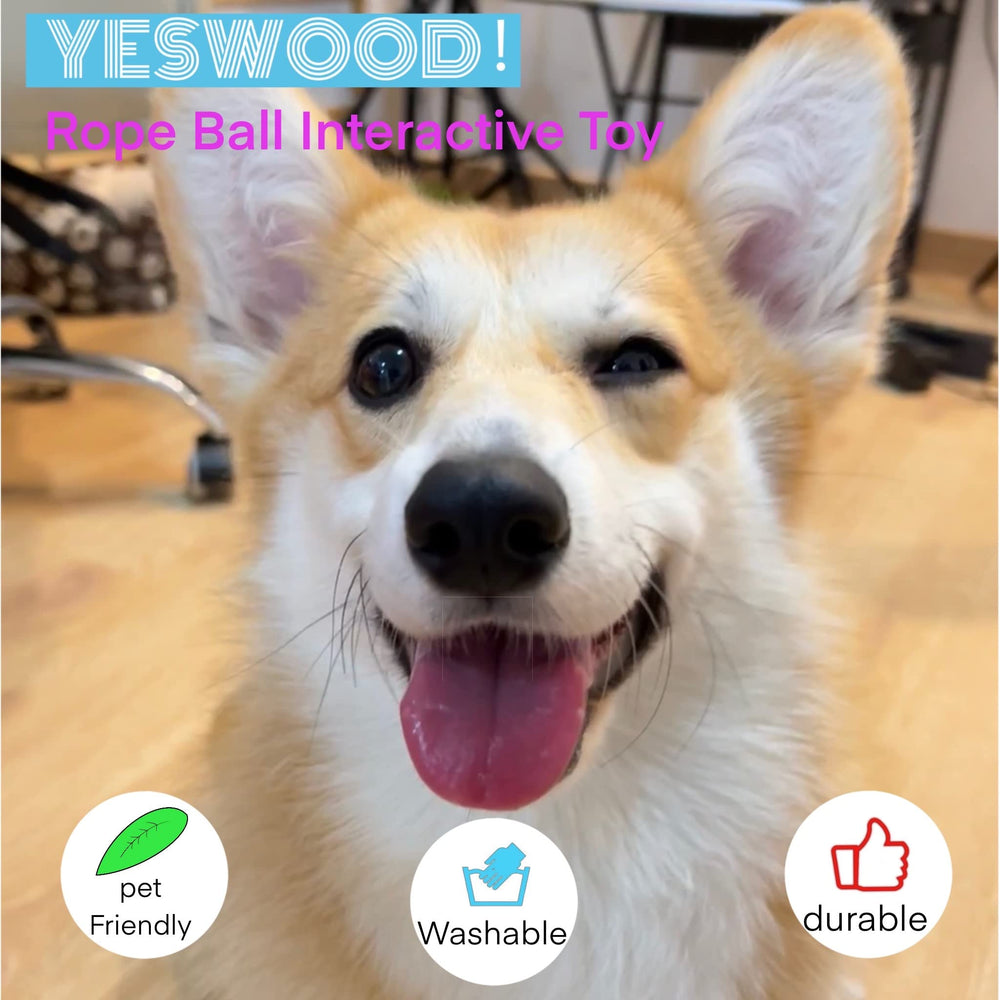 YESWOOD! Pack de cuerdas y bolas para perros activos