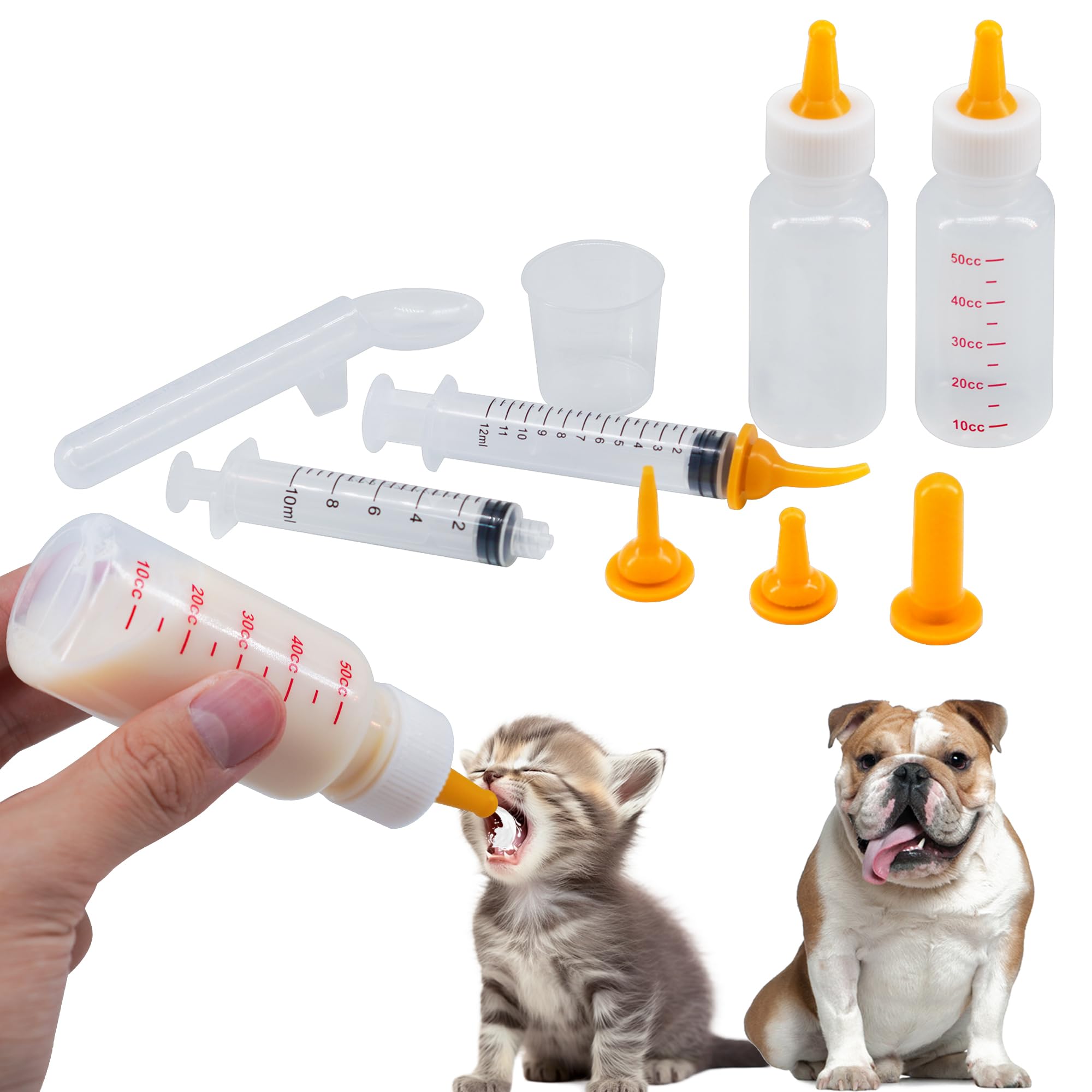 YeulYuuri biberón de 50 ml para alimentar cachorros y gatitos con comodidad.