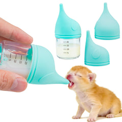 YeulYuuri biberón de amamantamiento para perros y gatos, flujo suave para alimentar sin estrés.
