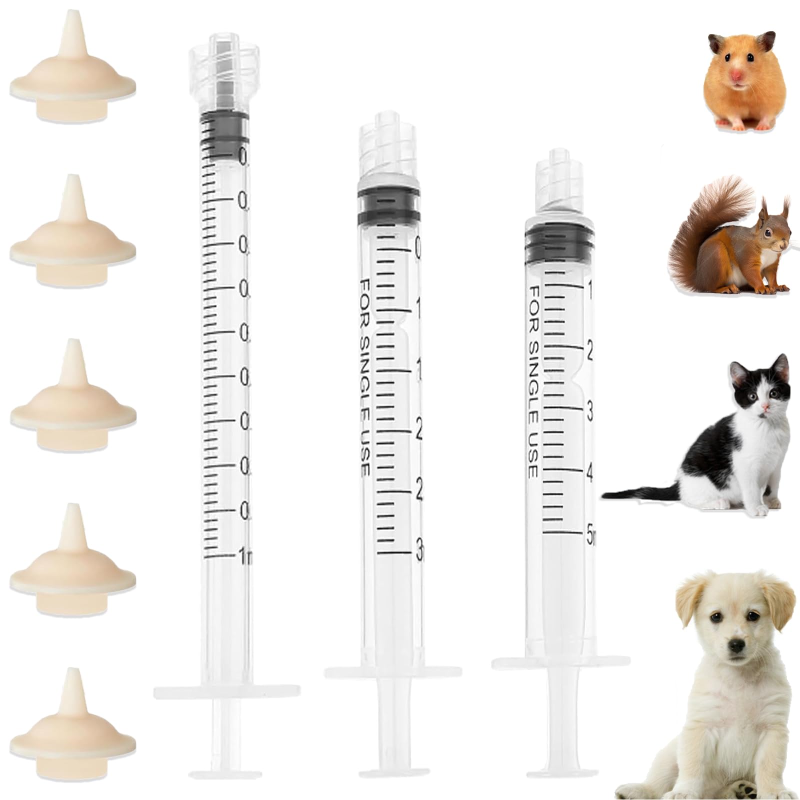 YIBIKEHO jeringa 1ml para alimentación precisa de mascotas