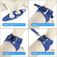 Arnés con diseño degradado de YIMEIS para perros en azul real