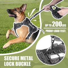 Correa para perro de servicio Yimeis, diseño robusto para paseos controlados.