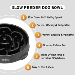 YINEYA diseño laberinto para perros, favorece ingesta pausada durante la comida