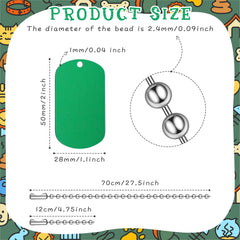 Yinkin cadenas de acero inoxidable para placas de identificación, duraderas para uso diario.