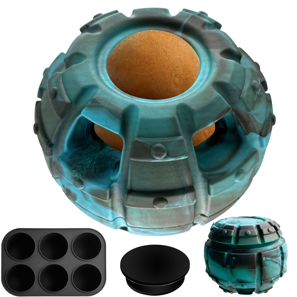 Juguete dispensador de golosinas Yipetor grande para perro, fomenta juego activo y concentración.