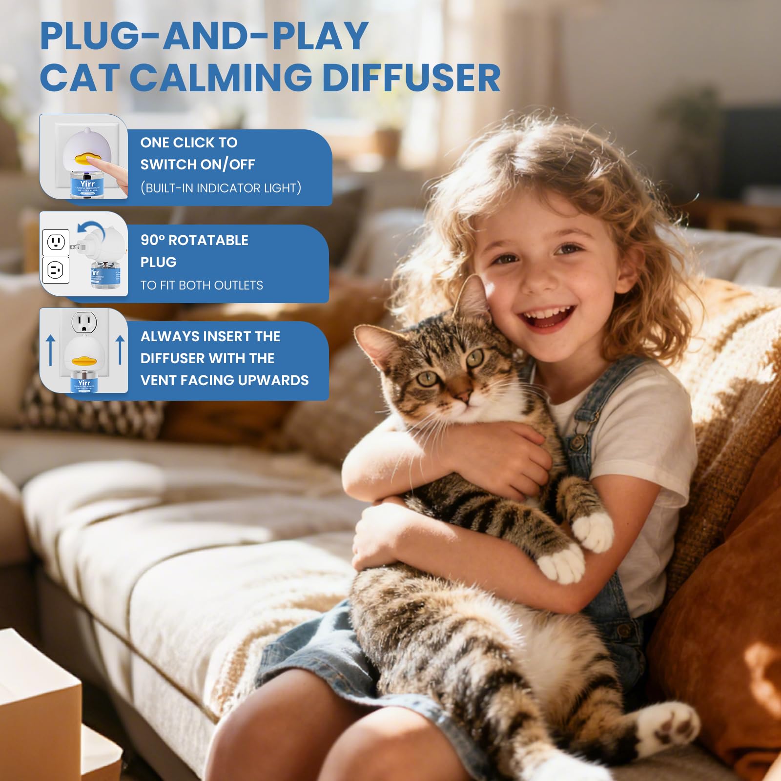 Difusor Yirr seguro y natural para felinos.