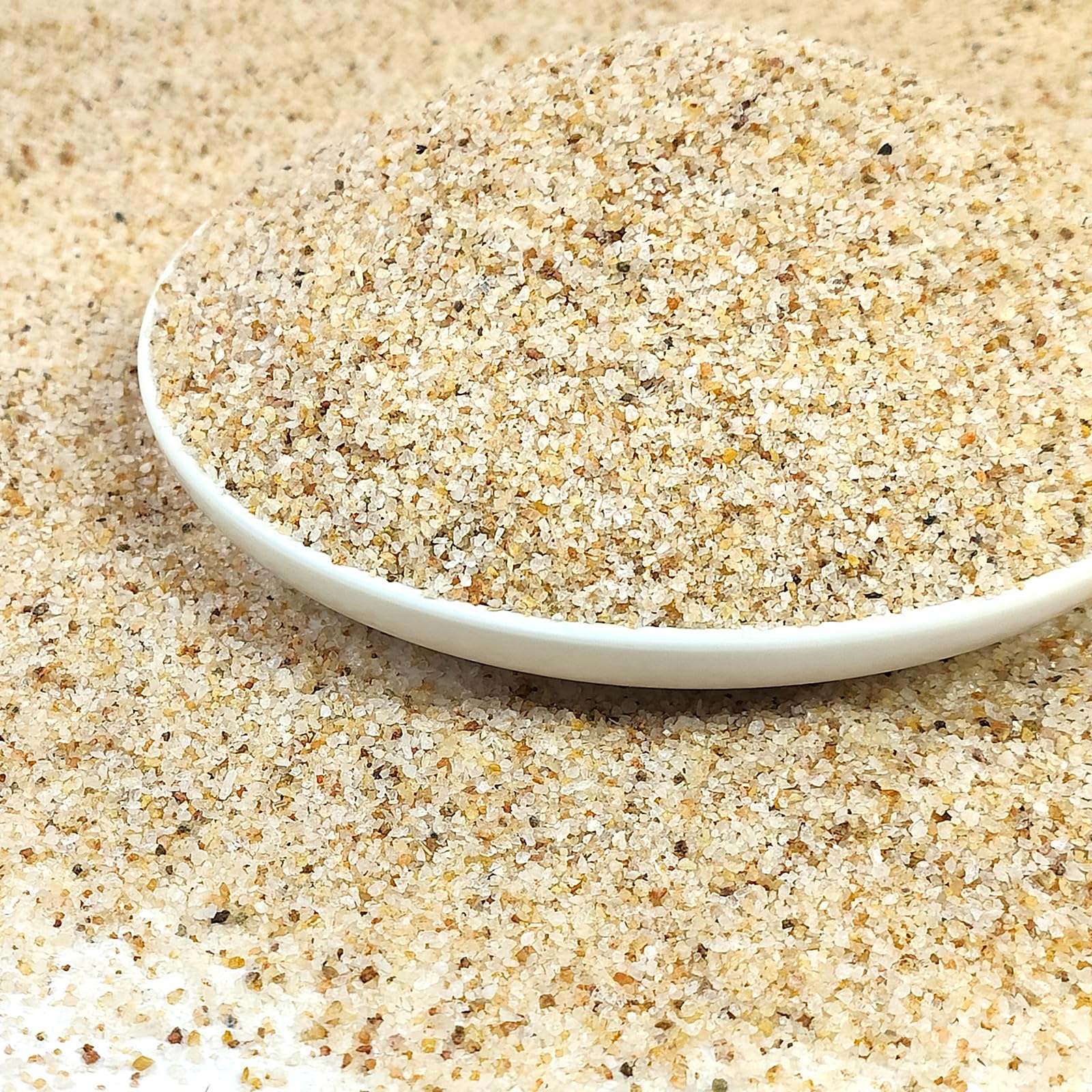 YISZM arena acuario beige, bolsa visible, ideal para paisaje natural.