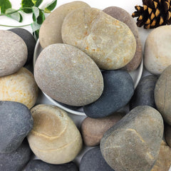 YISZM piedras de río 3-4 pulgadas para jardín y bordes, decoración natural.
