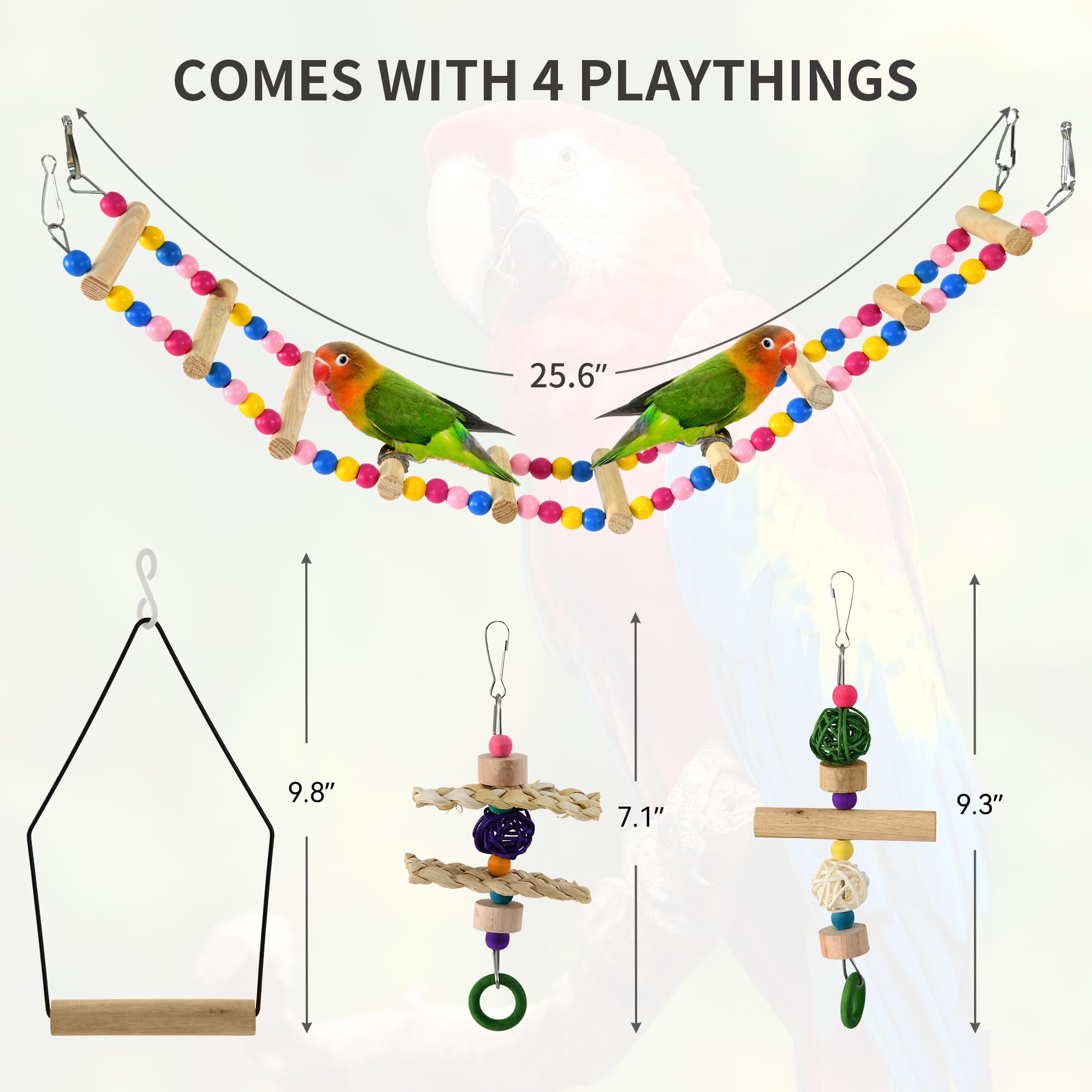 Jaula YITAHOME con capacidad para 2-3 aves en un espacio amplio.