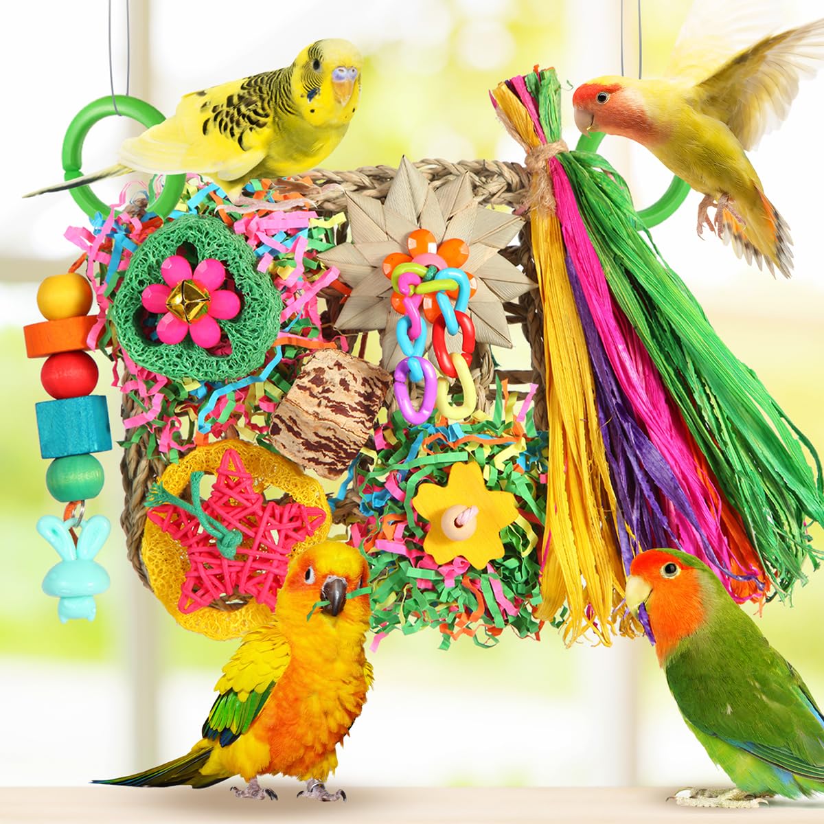 YIXUND diseño mágico para pajaros que fomenta la curiosidad.