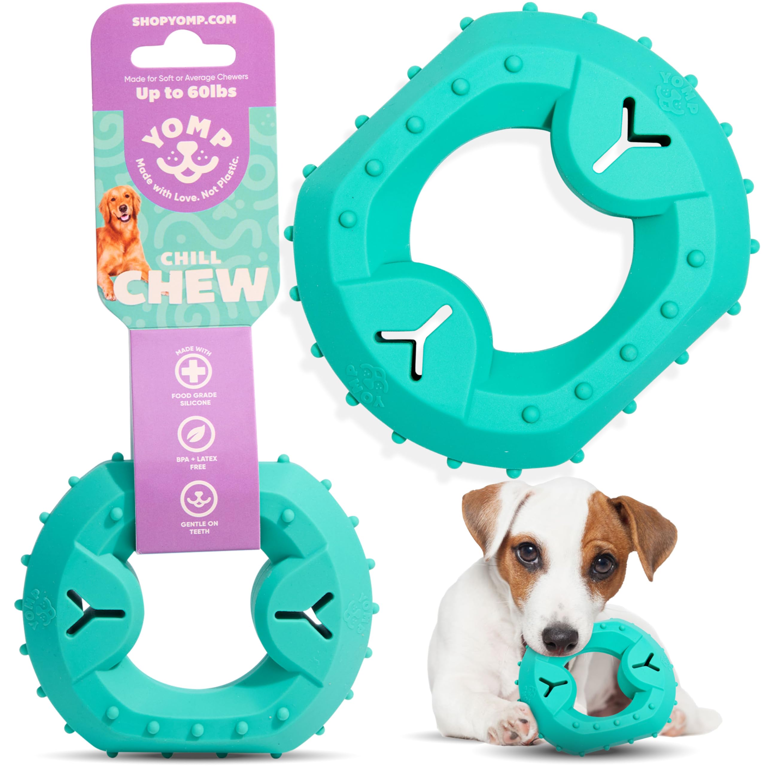 Yomp ChillChew: juguete refrescante para perro, ideal para calmar la dentición con frío.