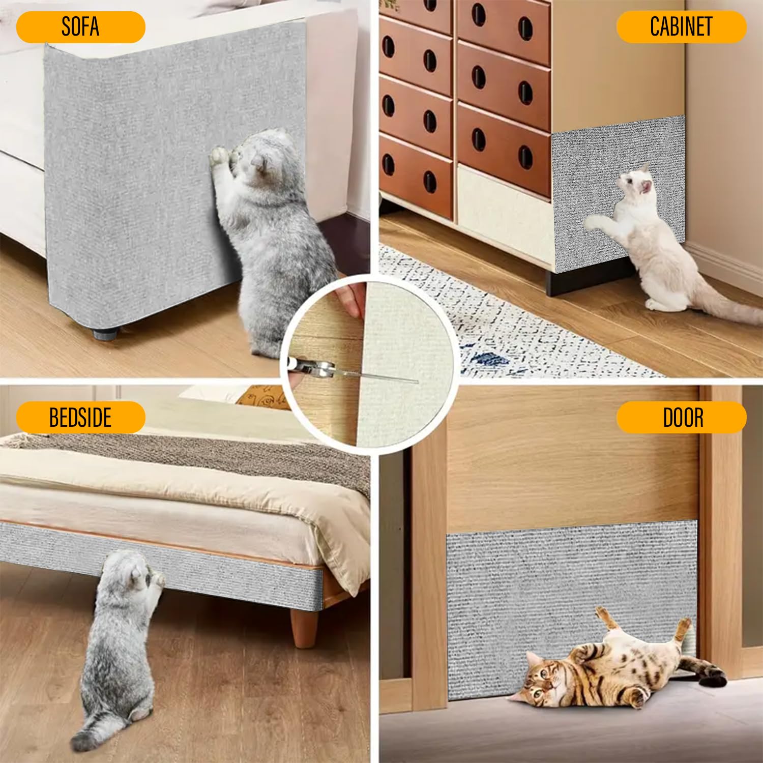 YONGJOY superficie texturizada atrae gatos y canaliza sus arañazos sin dañar muebles