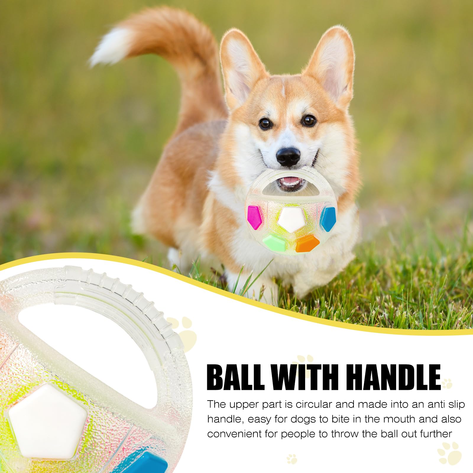 YOOGAO Pet pelotas transparente con chirriador e interior de tenis para interacción.