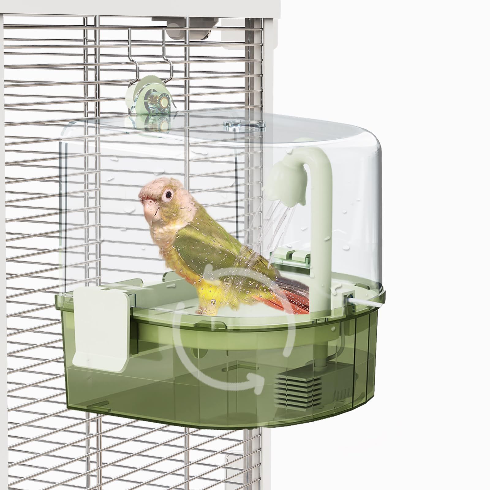 YOOSO WING bano automatico para jaula con flujo suave para baño diario