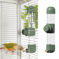 Bebedero automático YOOSO WING para aves, evita derrames y mantiene el agua limpia.