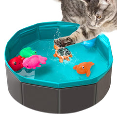 Yopetox piscina para gatos: entretenimiento acuático seguro para felinos curiosos.