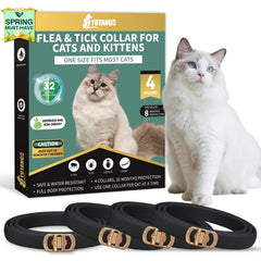 Collar antipulgas YOTANGO para gatos con cierre metálico y ajuste seguro.