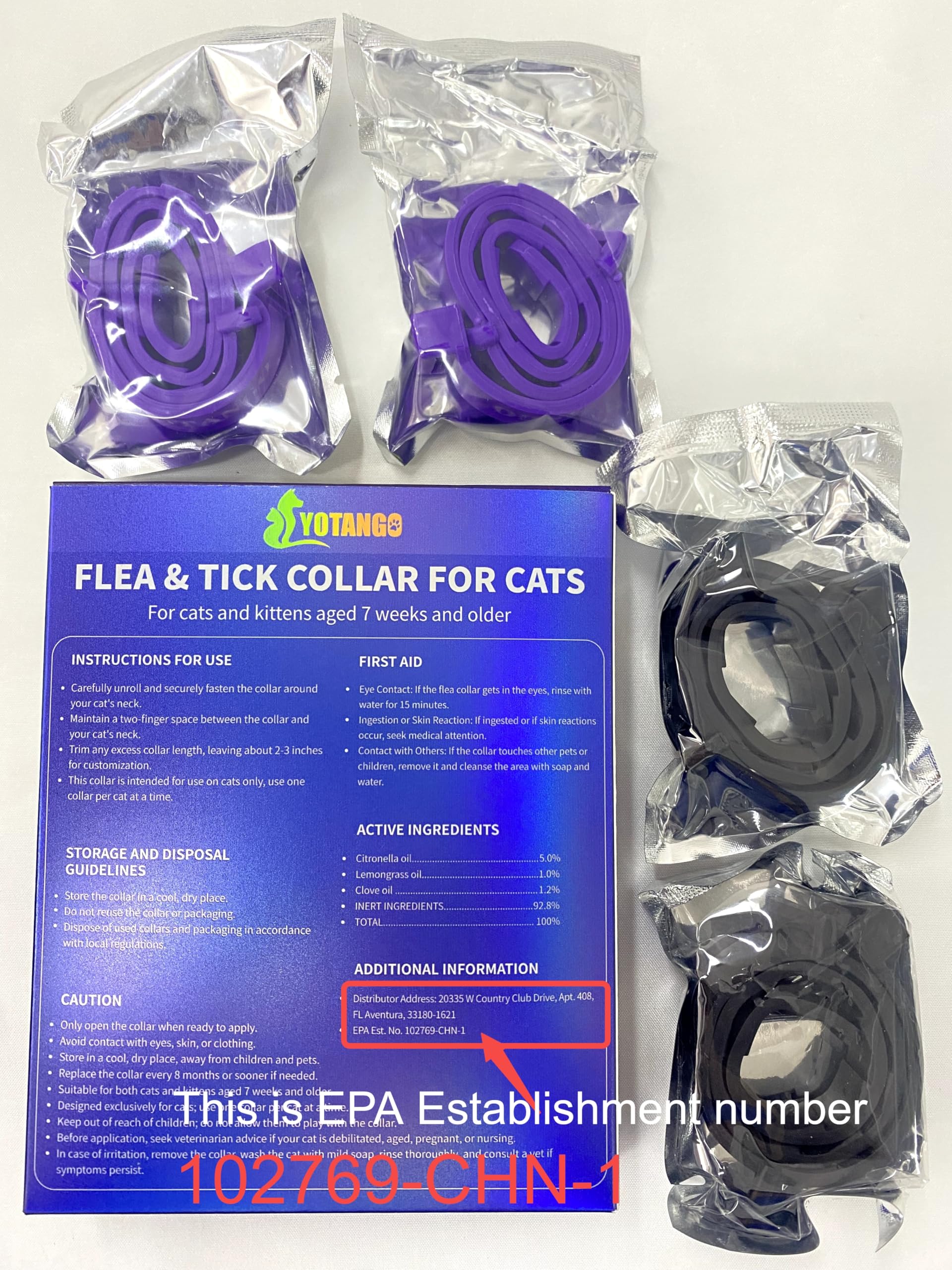 Collar ligero y flexible YOTANGO para uso diario de gatos