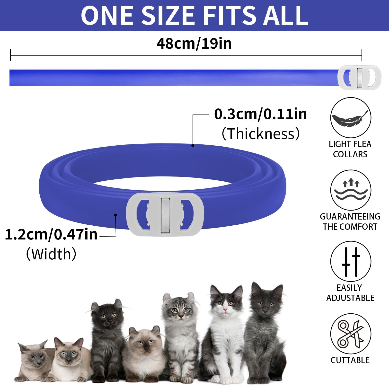 Collar YOTANGO resistente al agua para juegos y paseo