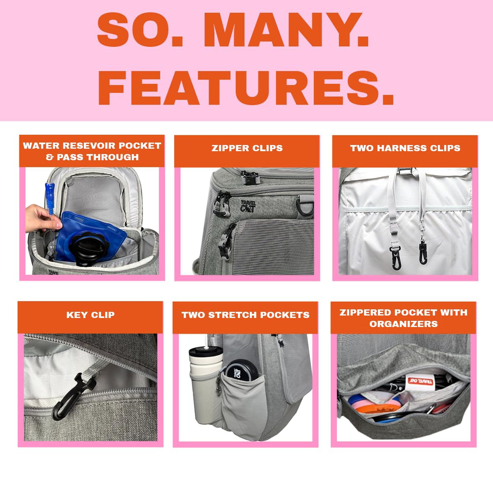 Your Cat Backpack, bolsillos laterales para botellas y objetos esenciales